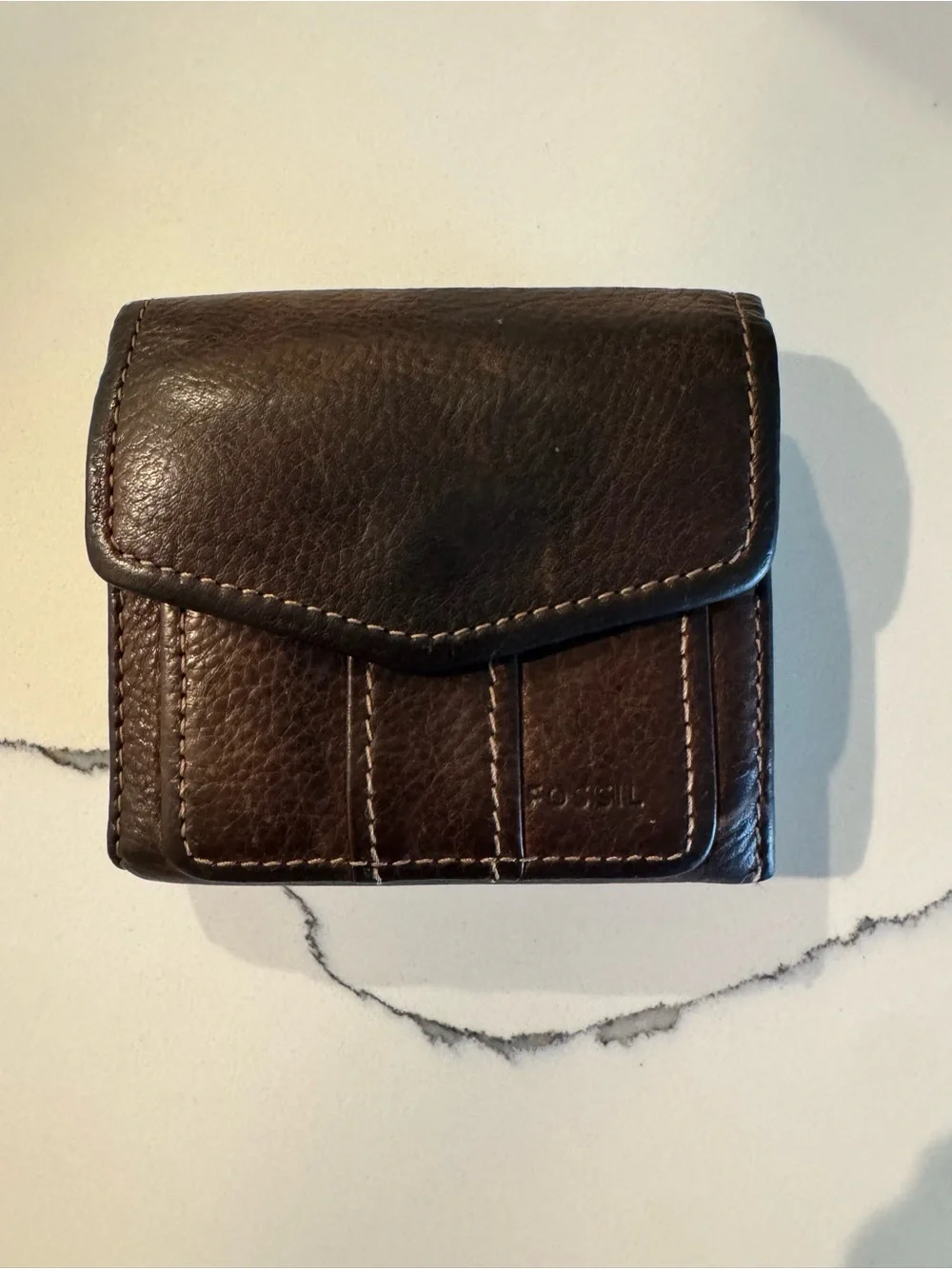 Fossil Dark Brown Leather Wallet